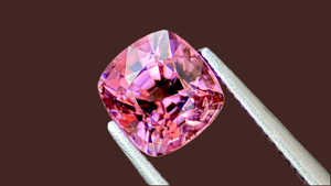 Vivid Pink Gemstone, Cushion Cut, Ethically Sourced and Untreated. Ideal for Custom Luxury Jewellery Designs.