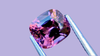 Purple cushion-cut natural spinel gemstone, ideal for fine jewellery and engagement rings.