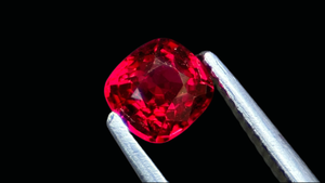 Rare fine Neon red Burmese spinel, natural untreated gemstone, ethically sourced, perfect for bespoke fine jewellery designs.