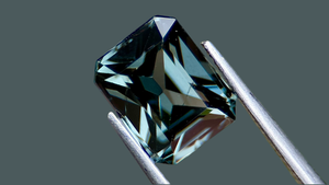 3.58ct teal green emerald-cut natural spinel with rare colour. Perfect for gemstone collectors and high-end luxury jewellery. Ethically sourced and untreated.