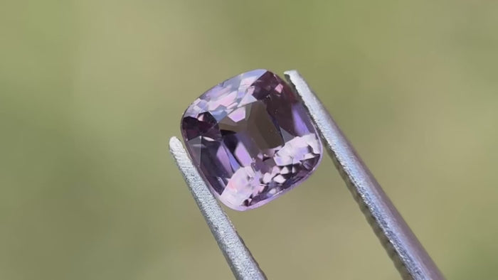 Vivid grey natural spinel gemstone showcases its exceptional colour and clarity. Perfect for high-end jewellery.