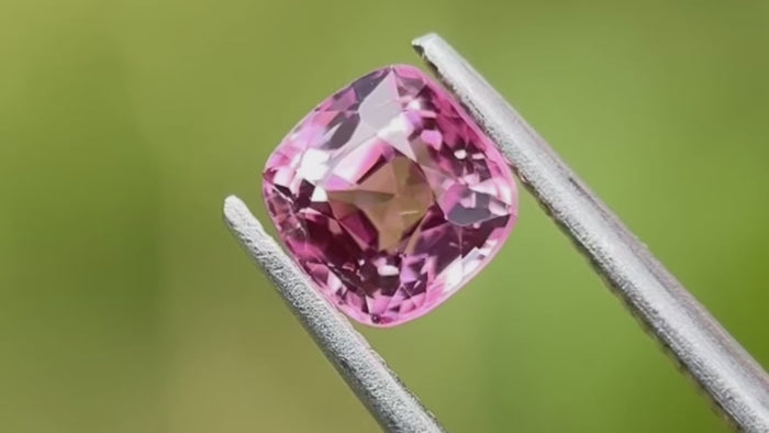 Eye-clean bright pink spinel gemstone, perfect pop of colour for an engagement ring