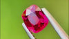 Natural neon red-pink spinel, 0.42ct cushion-cut gemstone from Myanmar, perfect for bespoke luxury jewellery designs.