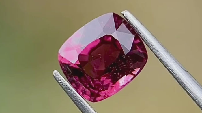 1.79 carats vivid pinkish-purple natural spinel, ethically sourced and one-of-a-kind, perfect for bespoke jewellery and engagement rings. Its rare colour and quality make it truly exceptional.