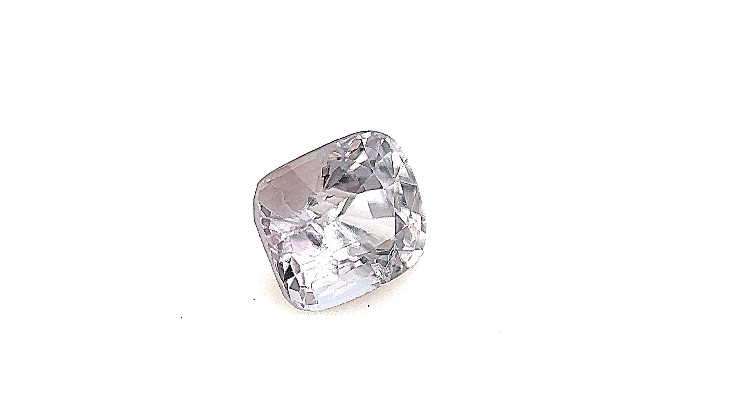 Transparent Bright Grey Natural Spinel 1.40ct Cushion Cut