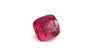 Intense pink natural spinel gemstone, cushion cut, under studio lightbox,ideal for custom fine jewellery pieces. High-quality gemstone from Mogok, Myanmar.